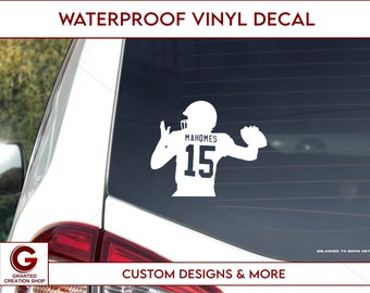 Patrick Mahomes Vinyl Decal Window Car WATERPROOF