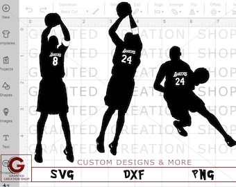 3 Pack Kobe Bryant SVG DXF PNG Instant Download cricut silhouette iron on heat press