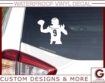 Joe Burrow Vinyl Decal Window Car WATERPROOF