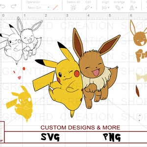 22 Pokemon Face Svg Big Bundle Pikachu Snorlax Clipart Cut Files For Cricut  Space Illustration Vector Silhouette Instant Digital Download