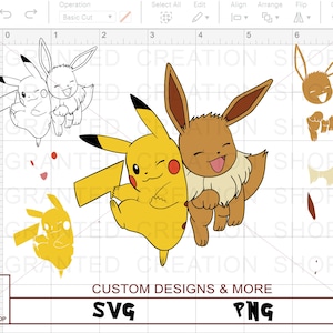 22 Pokemon Face Svg Big Bundle Pikachu Snorlax Clipart Cut Files For Cricut  Space Illustration Vector Silhouette Instant Digital Download