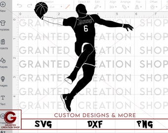 Lebron James 6 23 SVG DXF PNG Instant Download cricut silhouette iron on heat press
