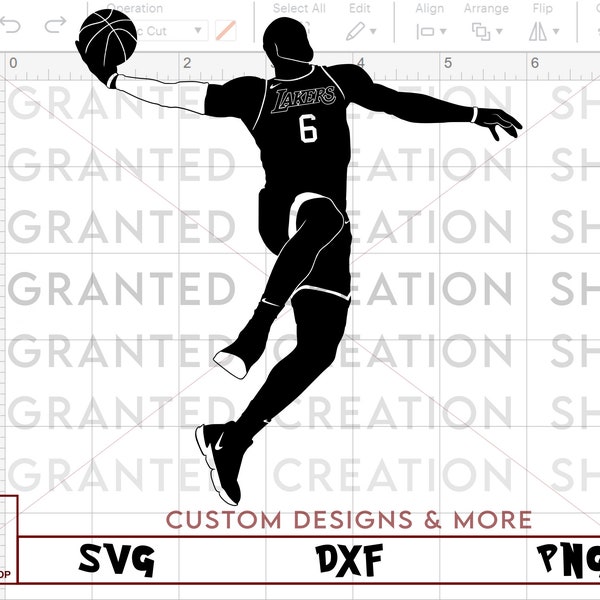 Lebron James 6 23 SVG DXF PNG Instant Download cricut silhouette iron on heat press