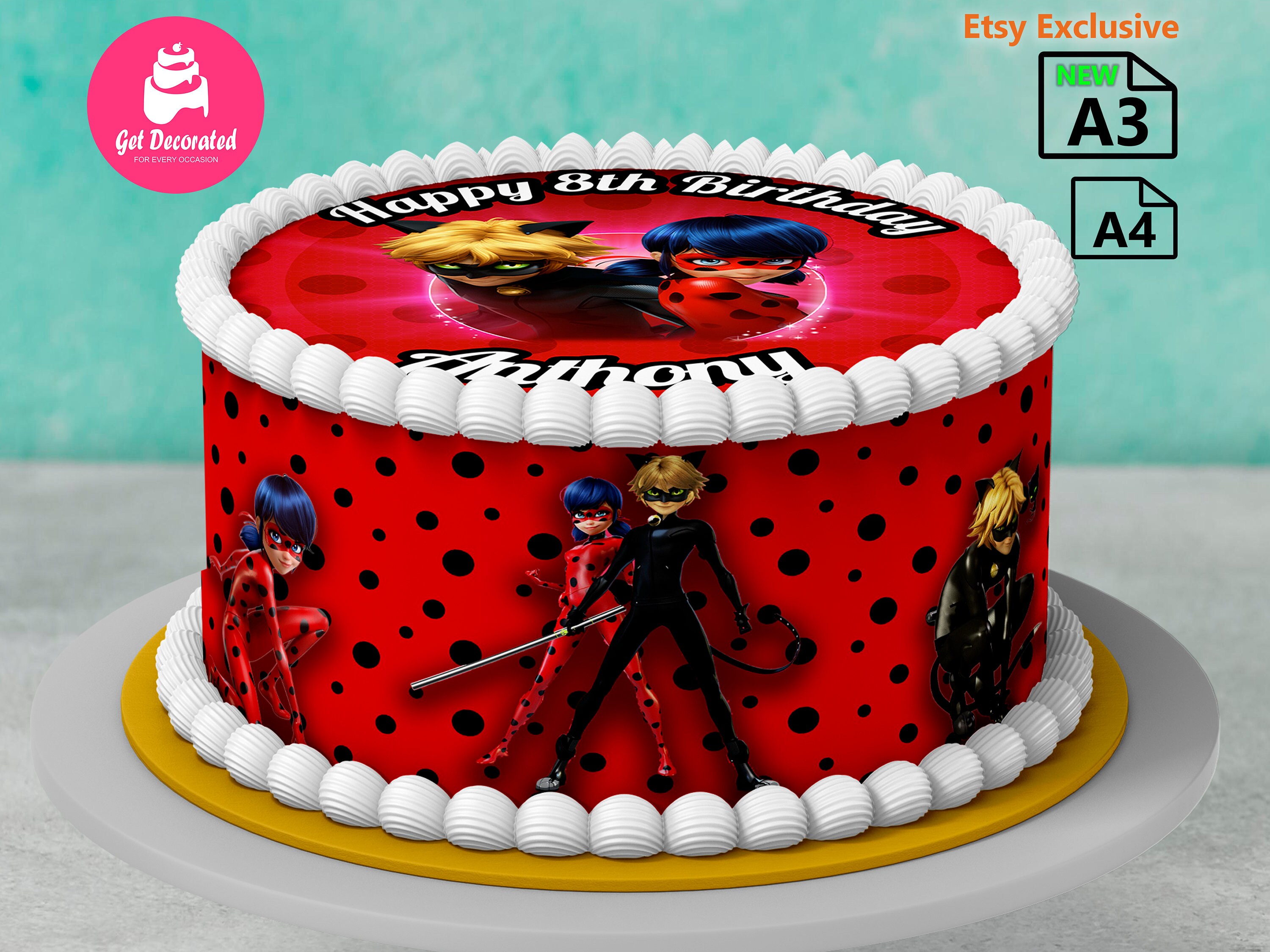 Miraculous Ladybug Inspired Cake Topper/Centerpiece – The Icing On The Kake