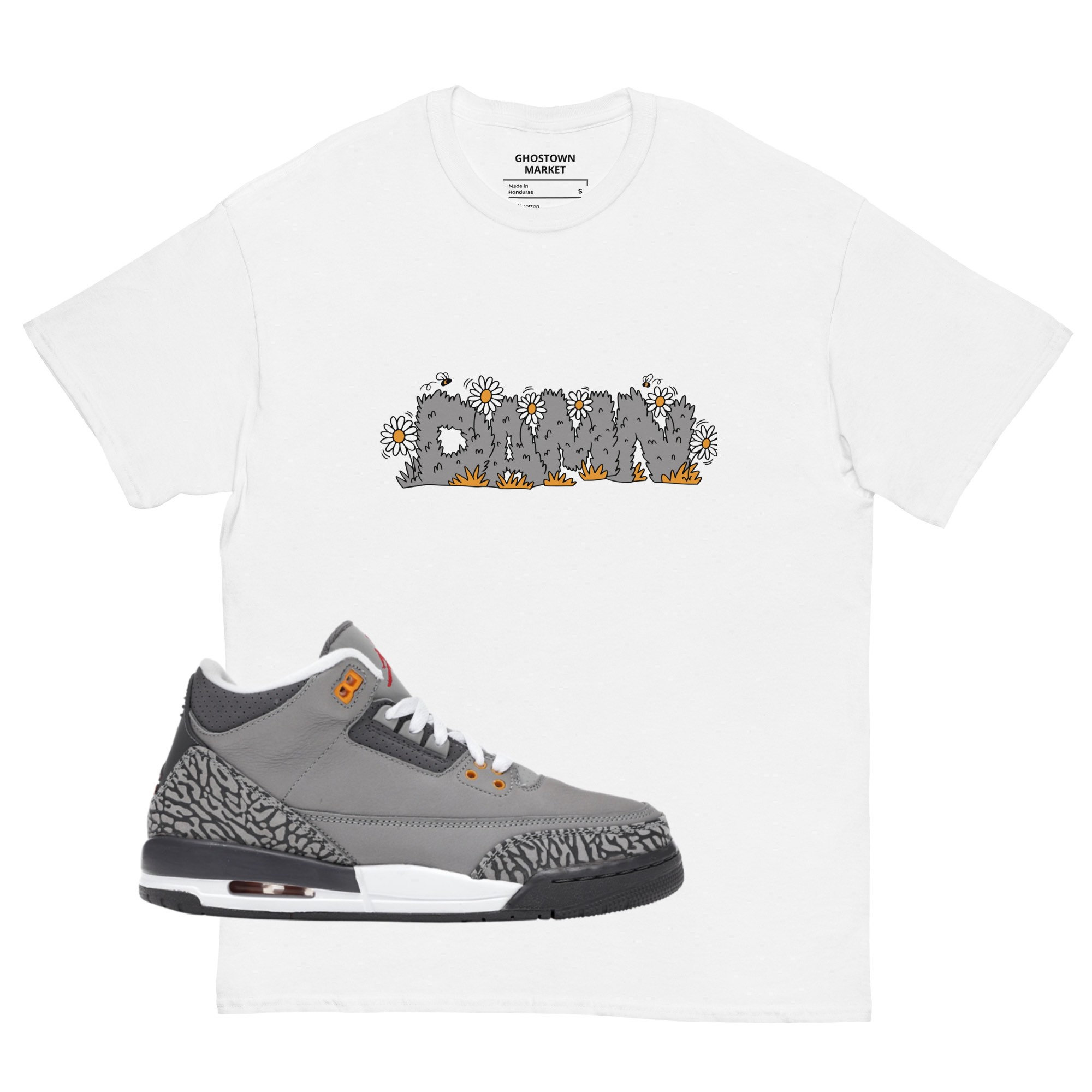 Jordan Cool Grey 3s “damn” Shirt to Match Sneakers