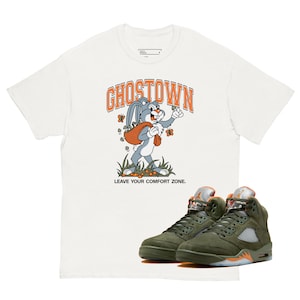 Jordan 5 Olive Green Shirt match sneakers &quot;Leave Your Comfort Zone&quot;