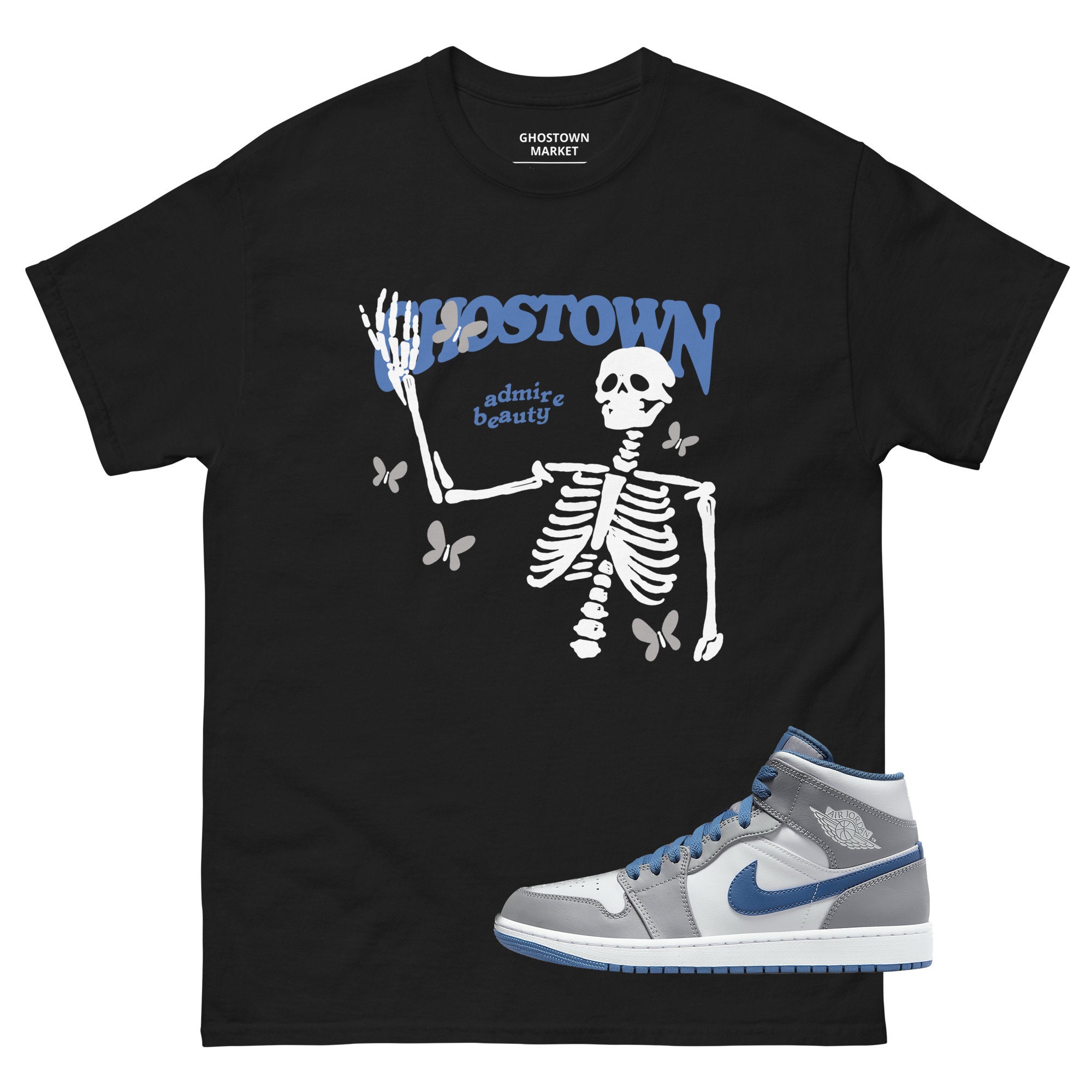 signal blue jordan 1 shirt