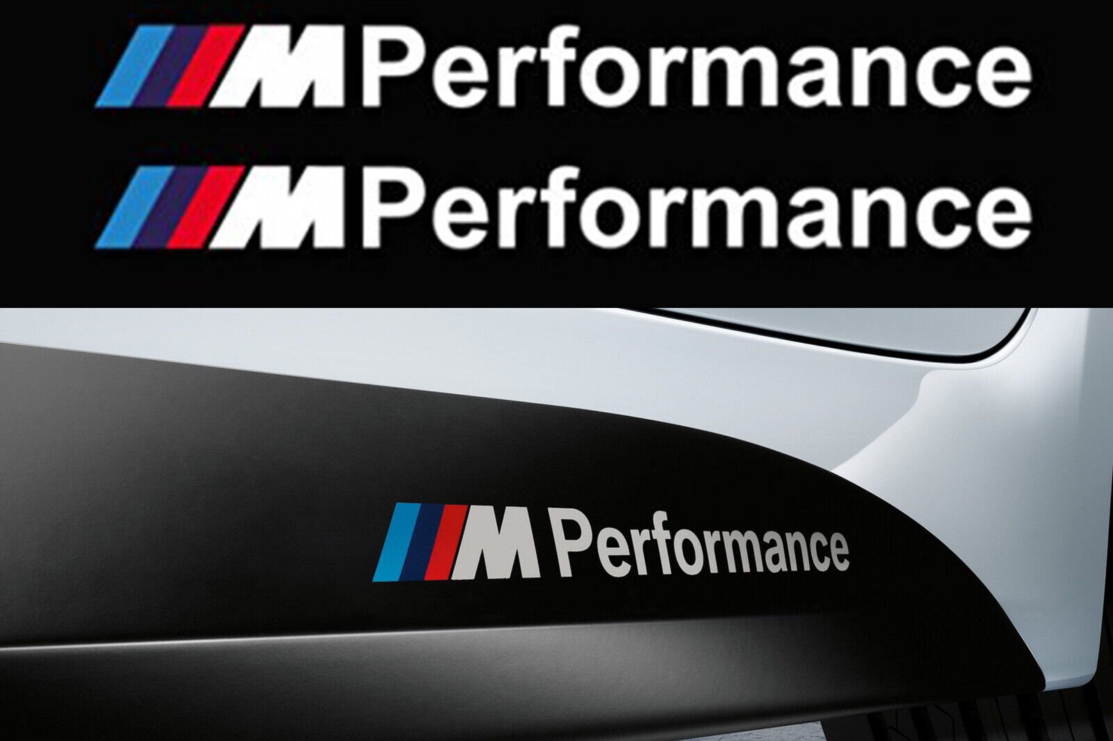 2x BMW Performance Sport Stickers Decal Graphics Vinyl 200 X 18mm 