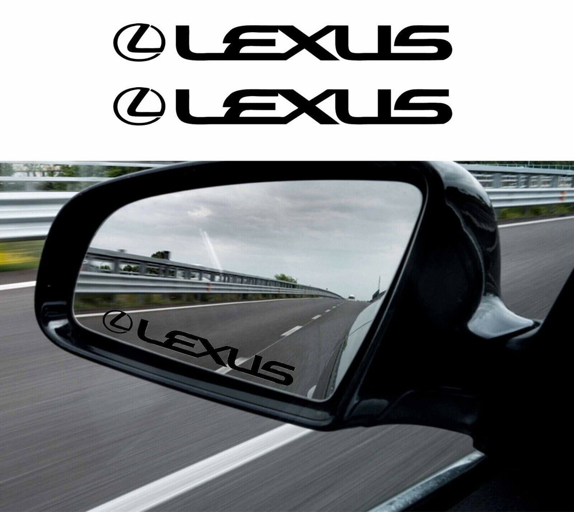 2 X Lexus Side Mirror Quality Decal Sticker 100mm black White Red Etsy