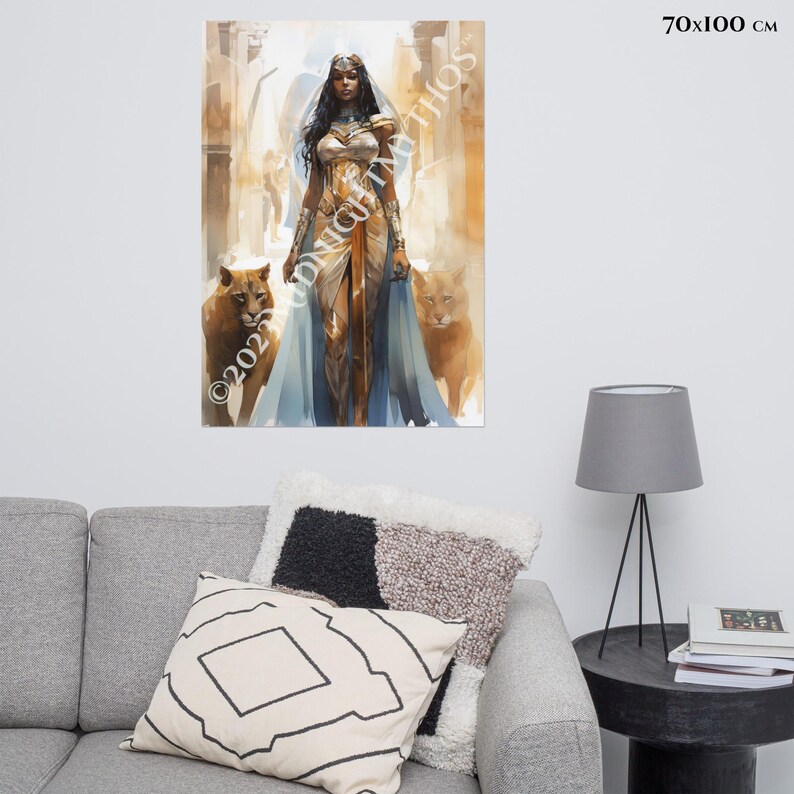Sekhmet Art Print: Egyptian Goddess of War, Lioness Wall Art (unframed ...
