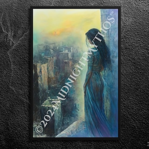 Protector of Civilization: Inanna, Sumerian Goddess of Love, War, Fertility - Protecting Uruk of Sumer - Mesopotamian Art Print Unframed