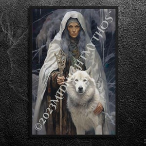 The Cailleach: Celtic Goddess of Seasons - Weaver of Winter, Creator and Shaper of Landscapes - Celtic Mythology Wall Art Print, Unframed