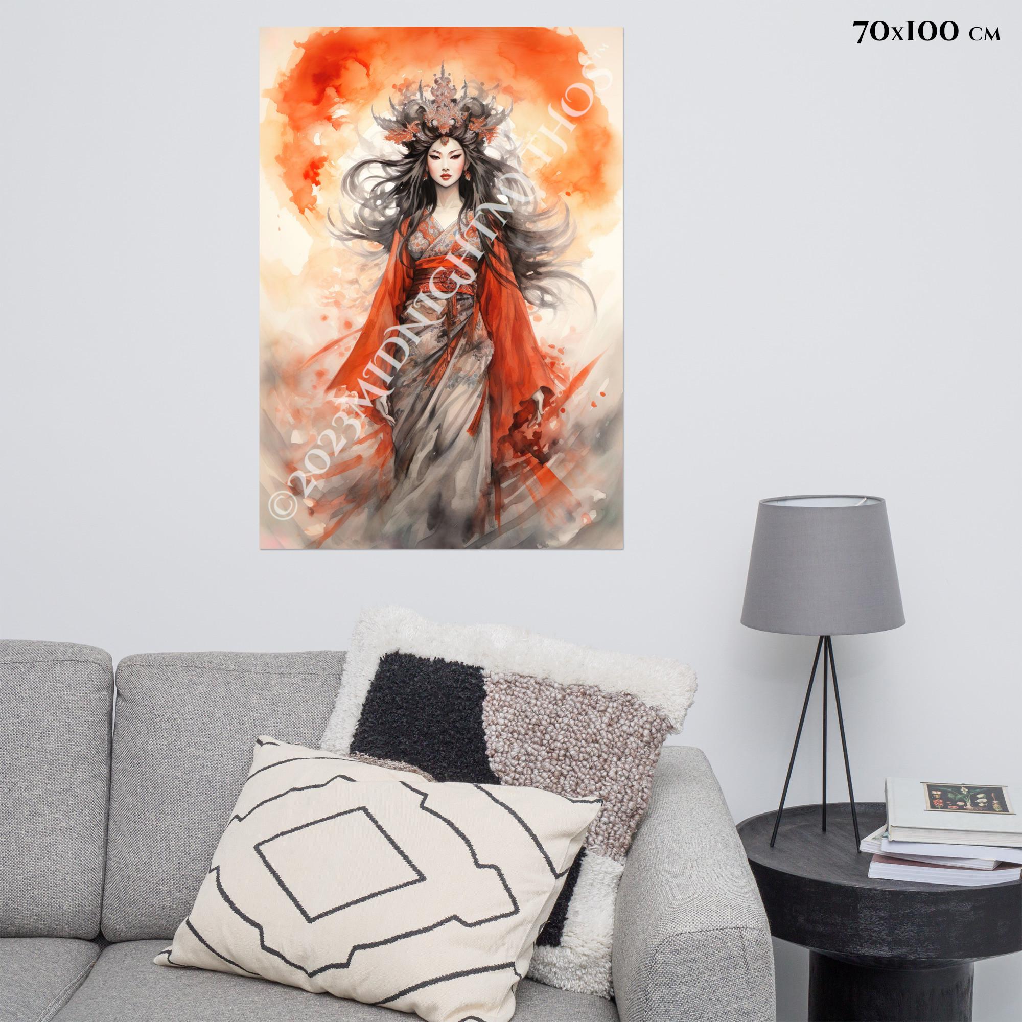 Amaterasu Japanese Sun Goddess Art Print: Shinto Lore and Japanese ...
