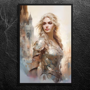 Norse Goddess Freya: Heroic Inspiration and Ethereal Charm - Love and Beauty, Alfheim and Regality - Mythology Wall Art Print, Unframed