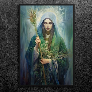 St Brighid Art Print: Celtic Goddess of Spring, Poetry, and Healing