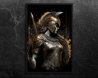 Athena Art Print: Greek Goddess of Wisdom Wall Art (Unframed)