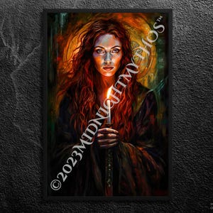Celtic Goddess Brigid Art Print: Healing & Inspiration, Unframed