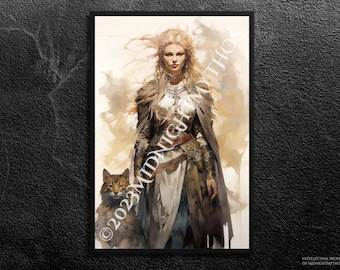 Freya: Norse Goddess Art Print - Warrior, Love & Beauty