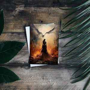 The Morrigan Art Print: Celtic Goddess of War 5x7 Bookmark