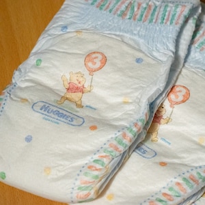 Diapers Disney Winnie the Pooh from Huggies 3, Old Diapers