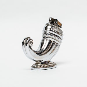 Cornucopia Helena Table Lighter, Vintage Petrol Lighter, Mid Century Tabletop Lighter, Lighter Collectible