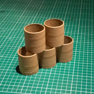5x Tubo de papelão 45 mm, cilindro, pote, anel, rolo, núcleo, organizador DIY
