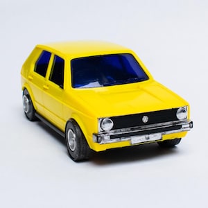 Volkswagen Golf 1 porte-bonheur jaune n° 3169, jouets des années 70, jouets de collection