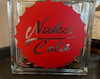 Nuka Cola Bottlecap Holder, Heavy Glass - Not a Toy!