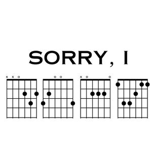 Sorry, ik DGAF//grappige muzikant gitaarakkoorden instant digitale downloadbare bestanden voor vader- of moederdag dxf, eps, jpg, png, svg, tiff