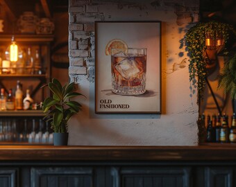 Watercolor Cocktail Wall Art Collection – Set of 5 DIGITAL Download Bundle #3 Perfect for home, bar, cafe, speak easy, and more!