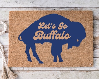 Buffalo Bills Doormat | Let’s Go Buffalo Doormat | Buffalo Bills Welcome Mat | Buffalo Doormat | Bills Mafia |NFL Football | Custom Doormat