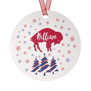 Billieve - Buffalo Bills Christmas Ornament - Bills Gift - Bills Mafia Custom Present