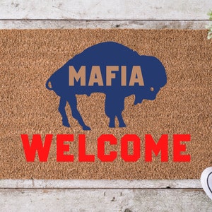 Buffalo Bills Mafia Welcome Doormat | NFL | Buffalo Rug | Buffalo Bills Welcome Mat | Football Doormat| Buffalo Bills Door Mat | Bills Mafia