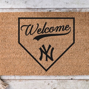 New York Yankees Fußmatte | Willkommen NY Yankees Homebase | Yankees Geschenk | Baseball Fußmatte | Yankees Willkommen Matte | NYY Geschenk | MLB Teppich