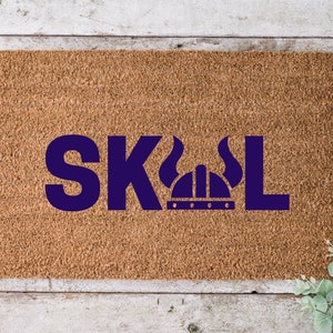 SKOL Doormat | Minnesota Vikings Door mat | Custom Doormat | Minnesota Doormat | Vikings Skol Gift | Vikings Nation Football Rug