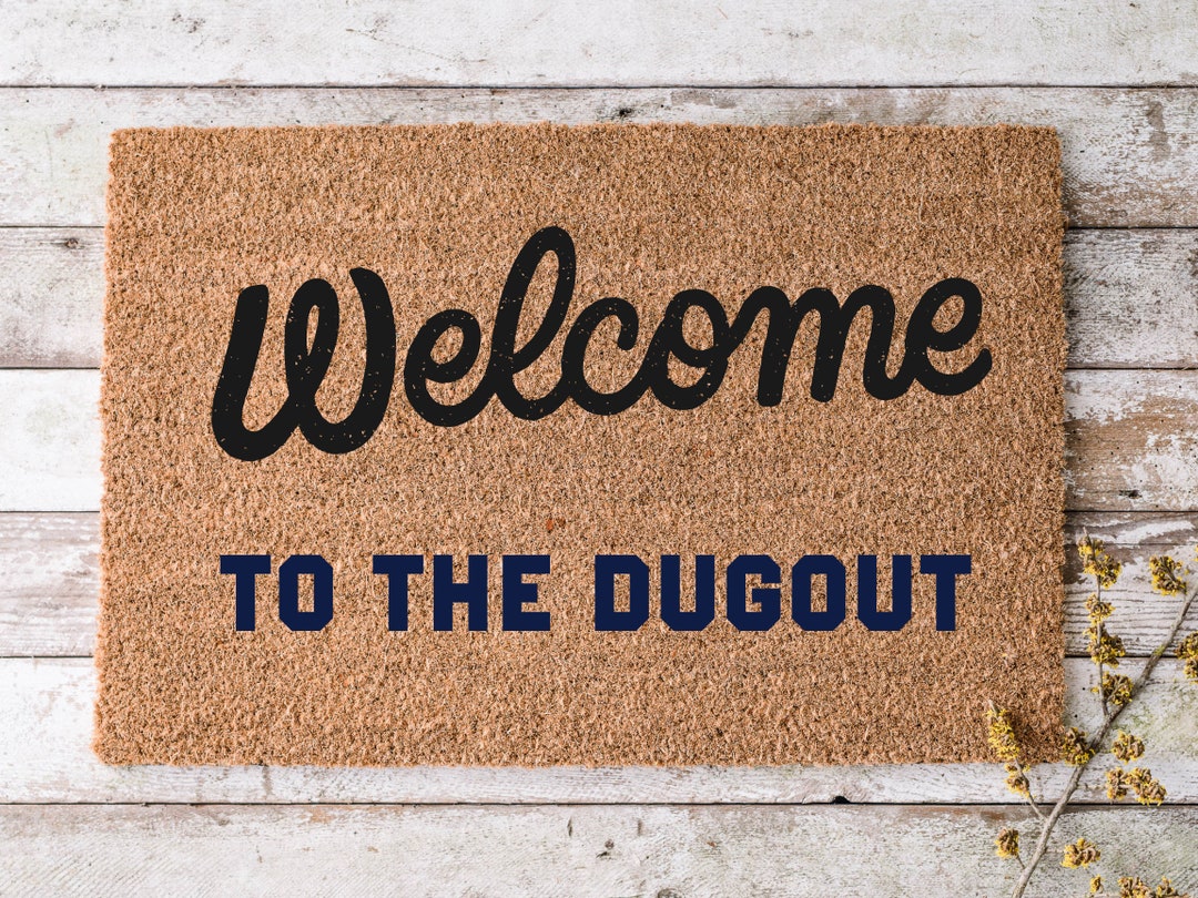 Welcome Mat, Baseball Doormat, Housewarming Gift, Baseball G main image 1