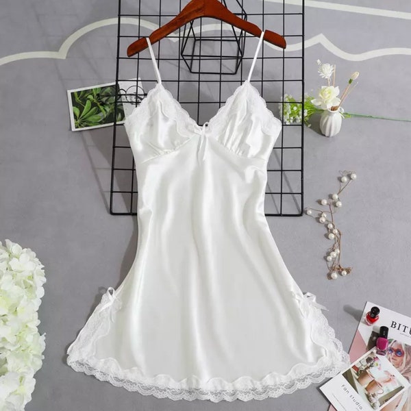 Lace Slip Dress Etsy