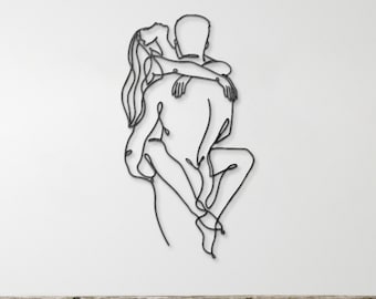 Couple Line Art Metal Wall Art, Sex Positions, Kinky Art, Sex Art, Metal Sensual Wall Art, Sensual Bedroom Art, Sexy Gifts For Him
