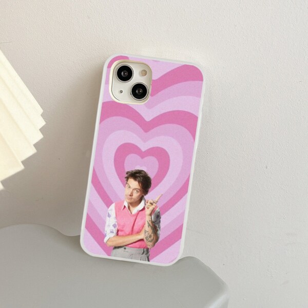 Harry Styles iphone case, valentines, iPhone 13 Pro Max, 12, 11 Case, Aesthetic, Minimalist, Custom, heart, Gifts for Men, Women, pink case