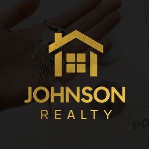 Real Estate Logo, Realtor Logo, Minimalist Logo, Real Estate Agent Logo, House Logo, Construction Logo, Gold Logo, Broker Logo, Premade Logo