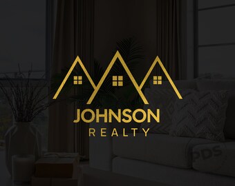 Real Estate Logo, Realtor Logo, Minimalist Logo, Development Logo, Houses Logo, Construction Logo, Golden Logo, Broker Logo, Premade Logo