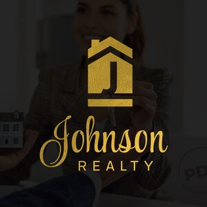 Real Estate Logo, Realtor Logo, Minimalist Logo, Real Estate Agent Logo, House Logo, Construction Logo, Gold Logo, Broker Logo, Premade Logo