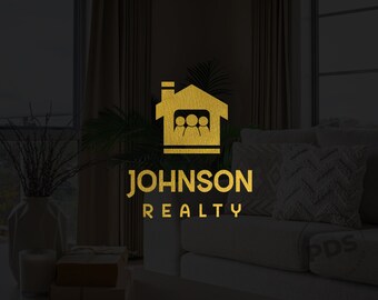 Real Estate Logo, Realtor Logo, Insurance Logo, Real Estate Agent Logo, House Logo, Family Logo, Gold Logo, Broker Logo, Premade Logo