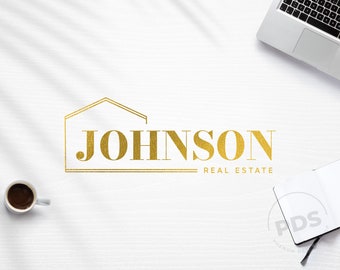 Real Estate Logo, Realtor Logo, Minimalist Logo, Real Estate Agent Logo, House Logo, Construction Logo, Gold Logo, Broker Logo, Premade Logo