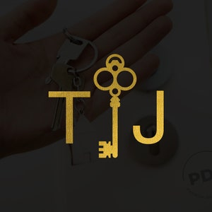 Logotipo de bienes raíces, Logotipo de agente de bienes raíces, Logotipo minimalista, Logotipo de agente de bienes raíces, Logotipo de llave, Logotipo de iniciales, Logotipo de oro, Logotipo de corredor, Logotipo prefabricado
