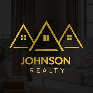 Real Estate Logo, Realtor Logo, Minimalist Logo, Real Estate Agent Logo, House Logo, Construction Logo, Gold Logo, Broker Logo, Premade Logo