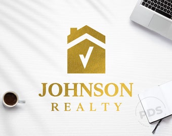 Real Estate Logo, Realtor Logo, Minimalist Logo, Real Estate Agent Logo, House Logo, Construction Logo, Gold Logo, Broker Logo, Premade Logo