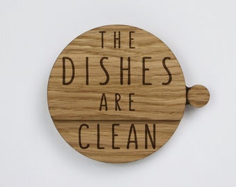Clean Dirty Dishwasher Magnet | Kitchen Dishwasher Reminder Sign | Housewarming Gift | Dish Washer Indicator | Gift for Homeowners