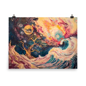 Celestial: póster de papel mate mejorado, Decoración de diseño, Lienzo para decoración de habitaciones