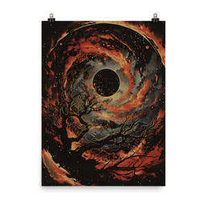 Voidspiral: póster de papel mate mejorado, Decoración de diseño, Lienzo de decoración de habitaciones